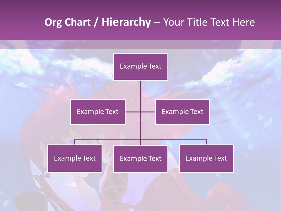 A Couple Of Anime Characters Sitting Next To Each Other PowerPoint Template