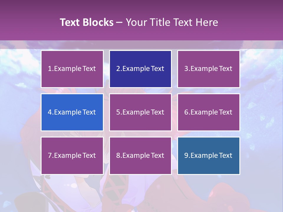 A Couple Of Anime Characters Sitting Next To Each Other PowerPoint Template