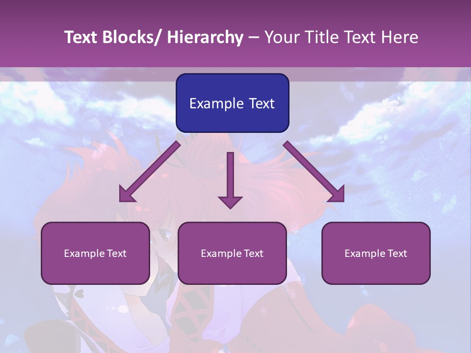 A Couple Of Anime Characters Sitting Next To Each Other PowerPoint Template