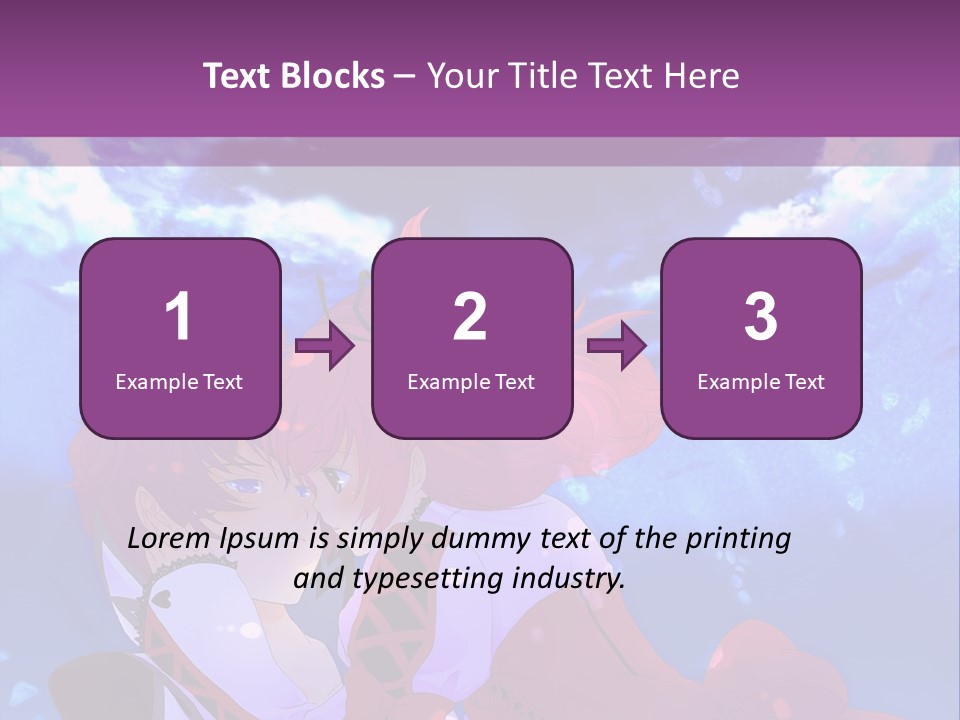 A Couple Of Anime Characters Sitting Next To Each Other PowerPoint Template