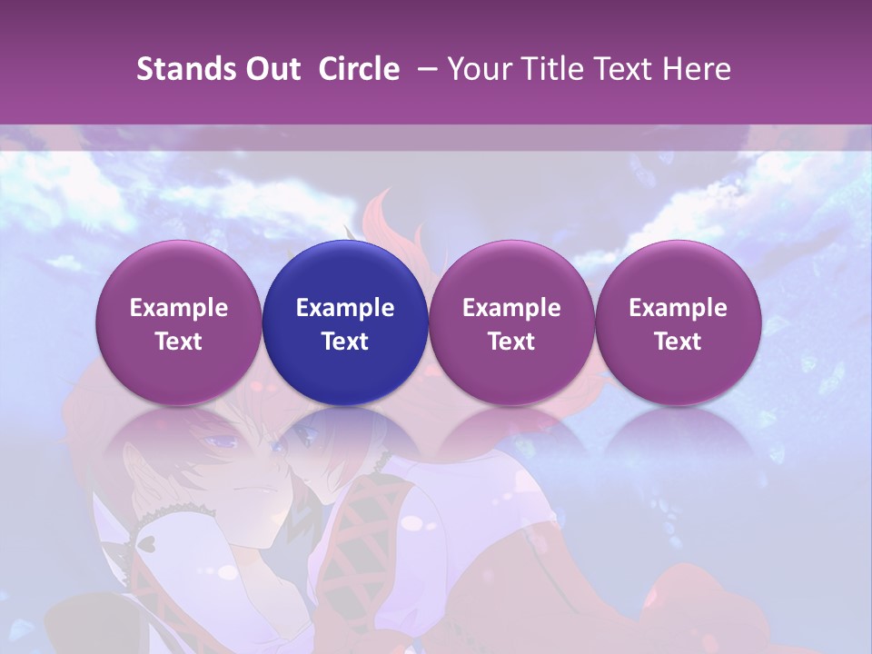 A Couple Of Anime Characters Sitting Next To Each Other PowerPoint Template