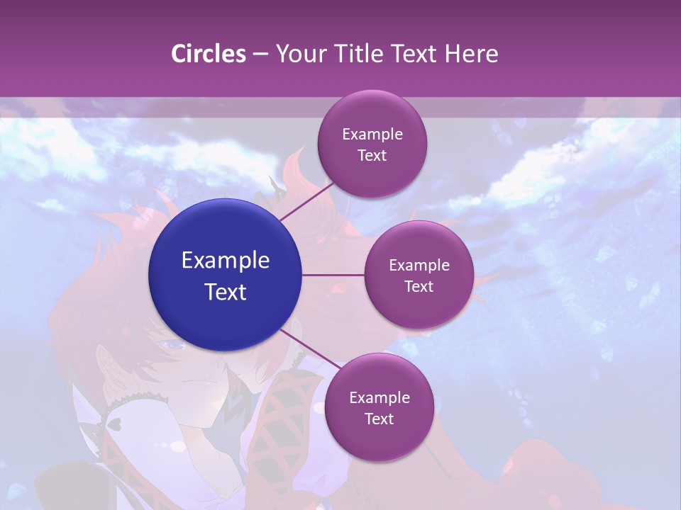 A Couple Of Anime Characters Sitting Next To Each Other PowerPoint Template