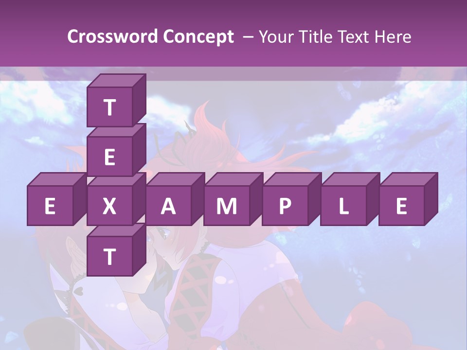 A Couple Of Anime Characters Sitting Next To Each Other PowerPoint Template