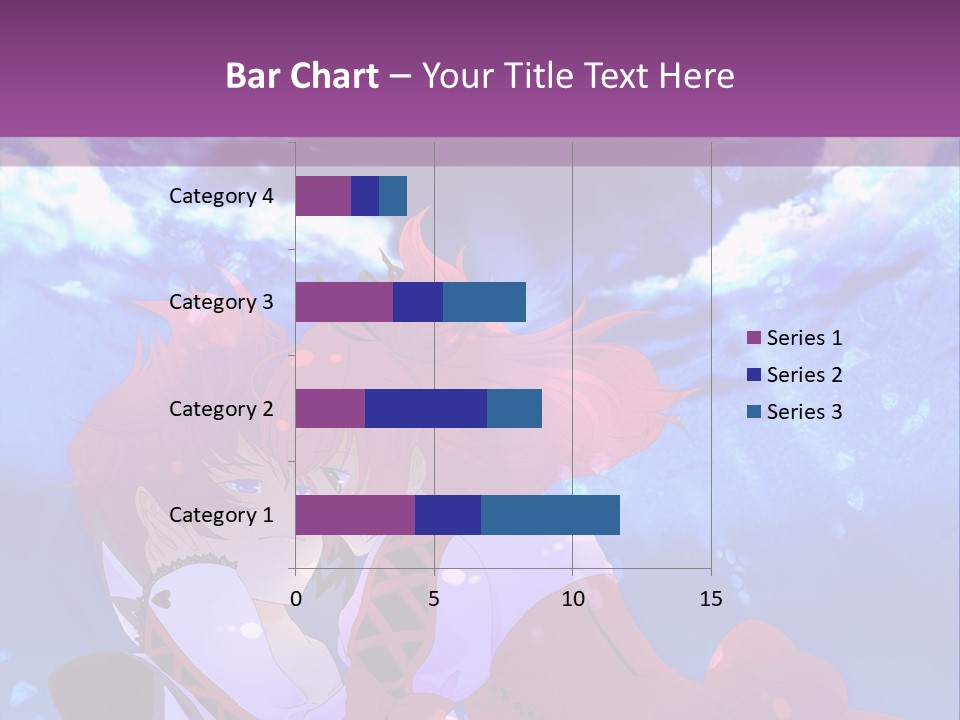 A Couple Of Anime Characters Sitting Next To Each Other PowerPoint Template