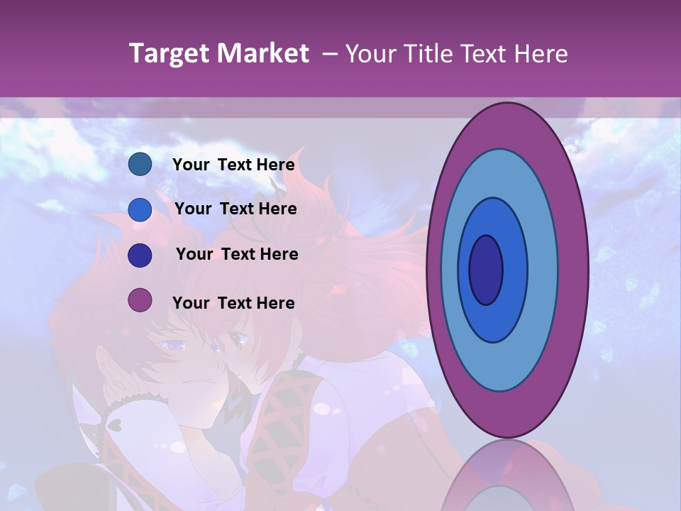 A Couple Of Anime Characters Sitting Next To Each Other PowerPoint Template