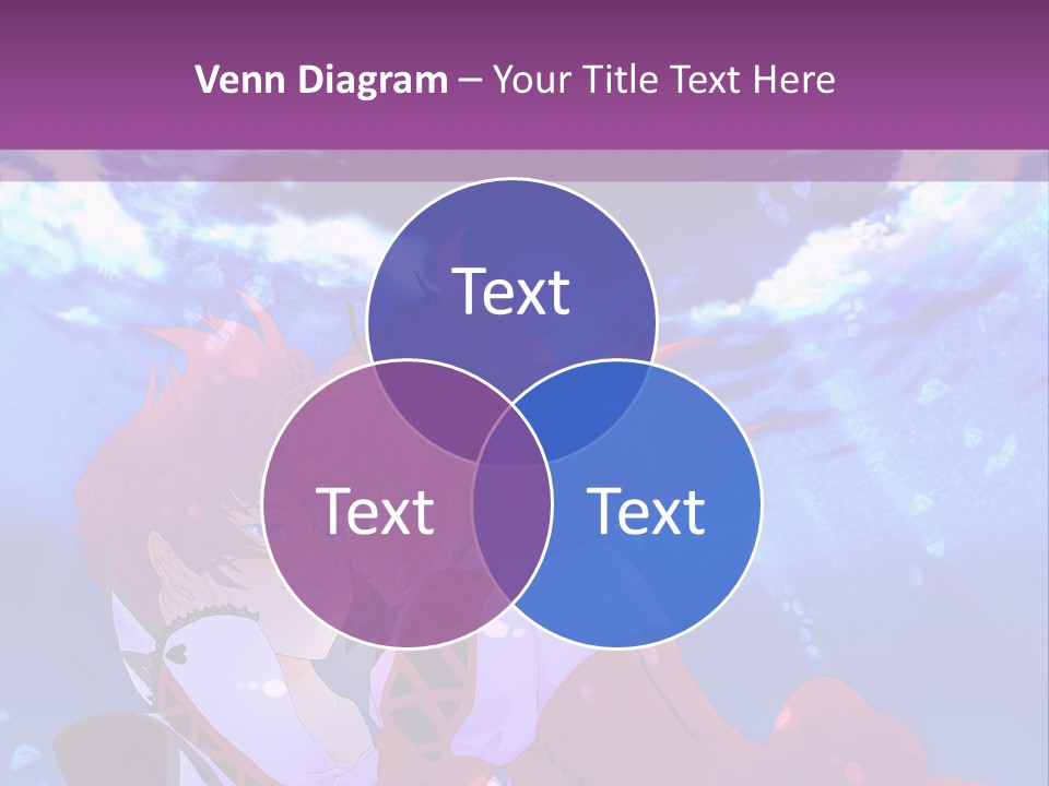 A Couple Of Anime Characters Sitting Next To Each Other PowerPoint Template