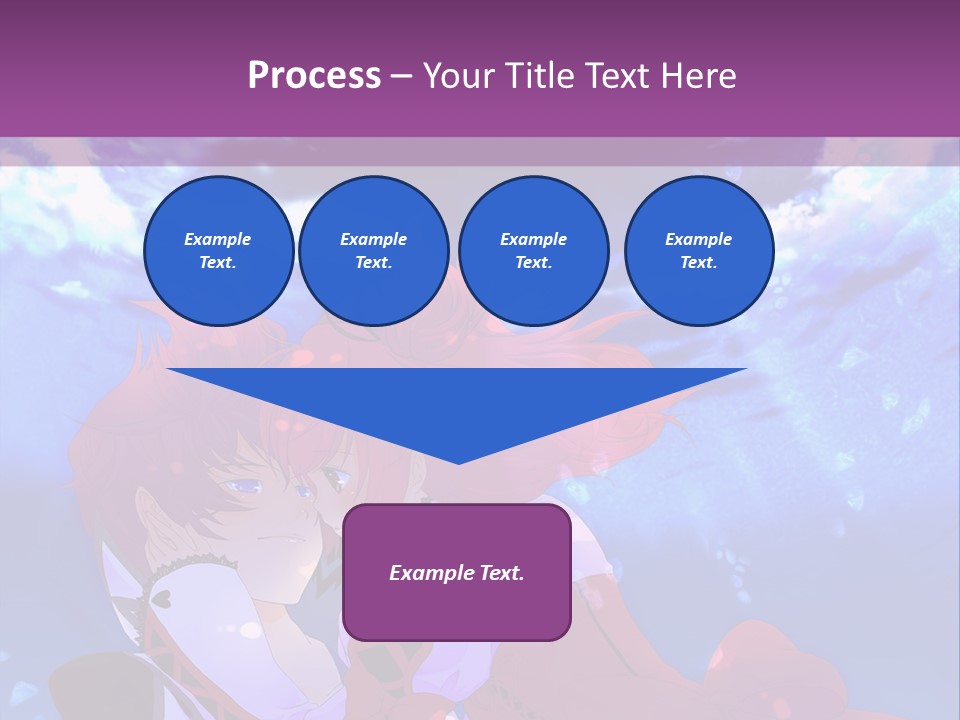 A Couple Of Anime Characters Sitting Next To Each Other PowerPoint Template