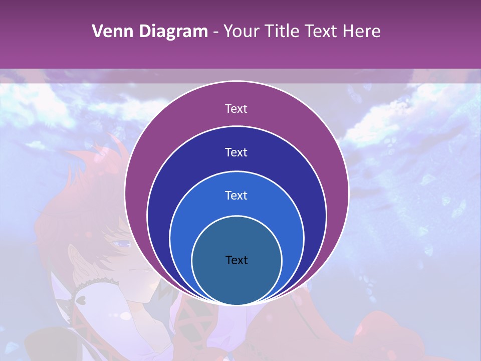A Couple Of Anime Characters Sitting Next To Each Other PowerPoint Template