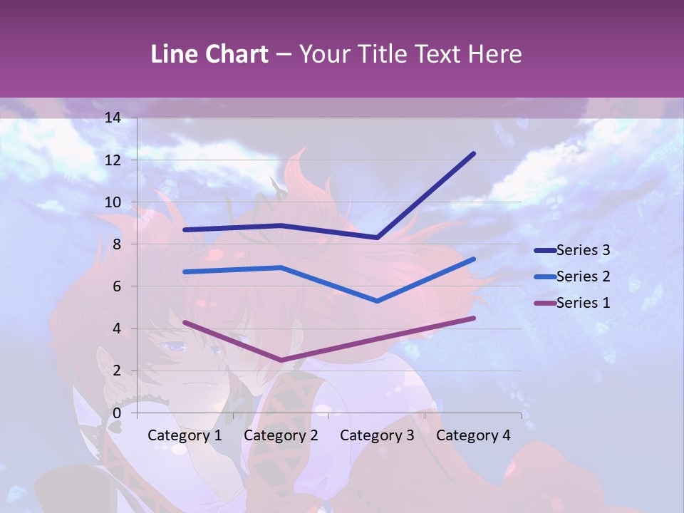 A Couple Of Anime Characters Sitting Next To Each Other PowerPoint Template