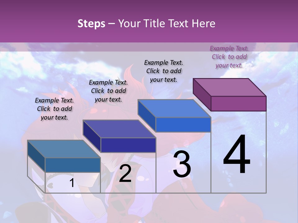 A Couple Of Anime Characters Sitting Next To Each Other PowerPoint Template