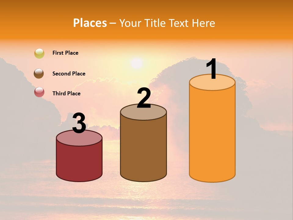 The Sun Is Setting Over A Body Of Water PowerPoint Template