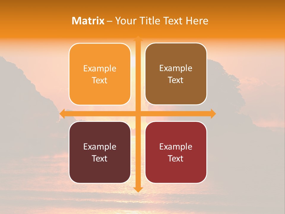 The Sun Is Setting Over A Body Of Water PowerPoint Template