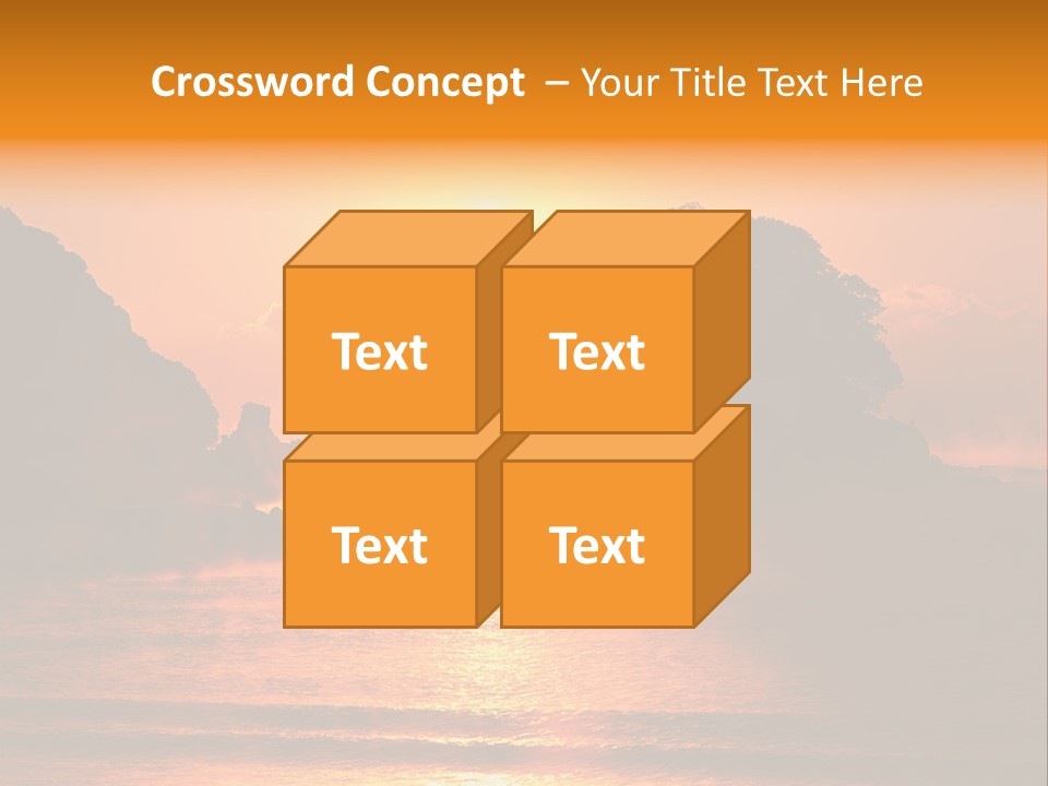 The Sun Is Setting Over A Body Of Water PowerPoint Template