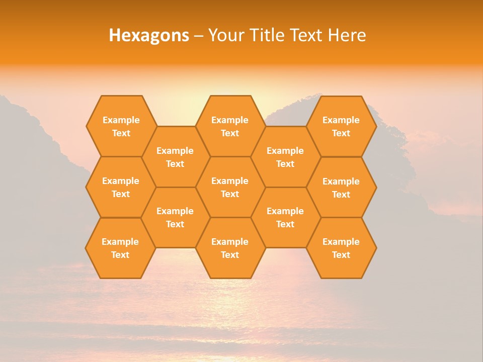 The Sun Is Setting Over A Body Of Water PowerPoint Template