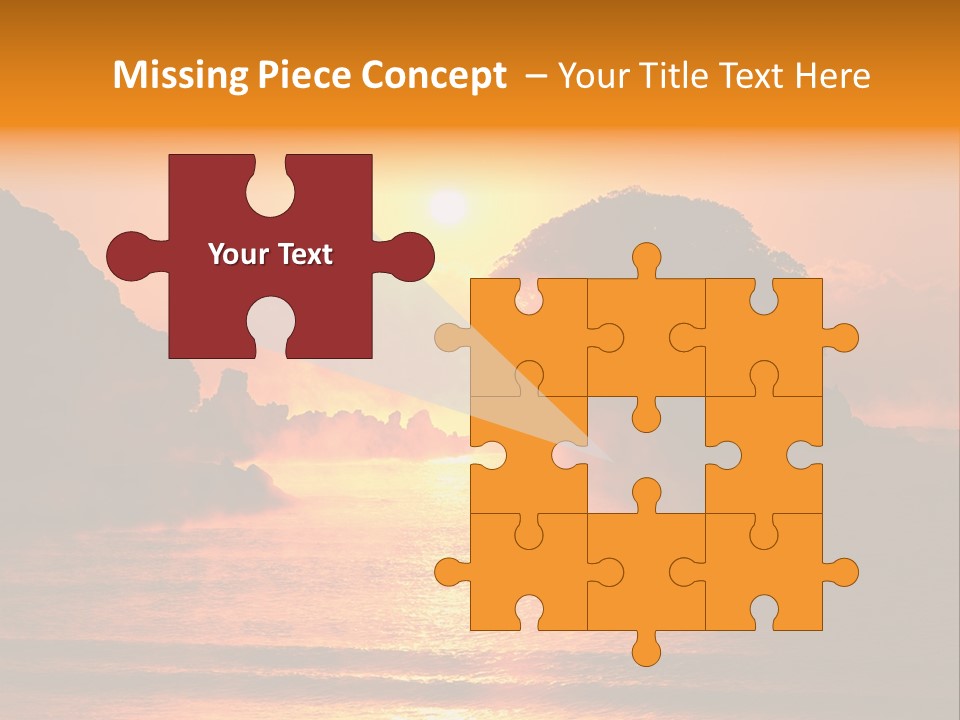 The Sun Is Setting Over A Body Of Water PowerPoint Template