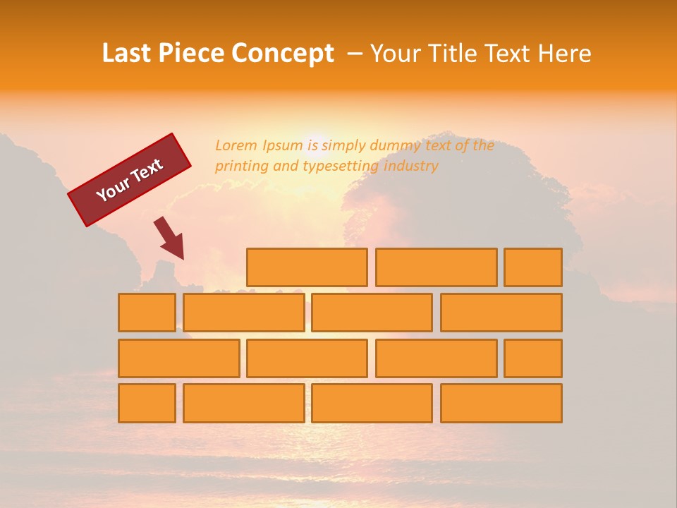 The Sun Is Setting Over A Body Of Water PowerPoint Template