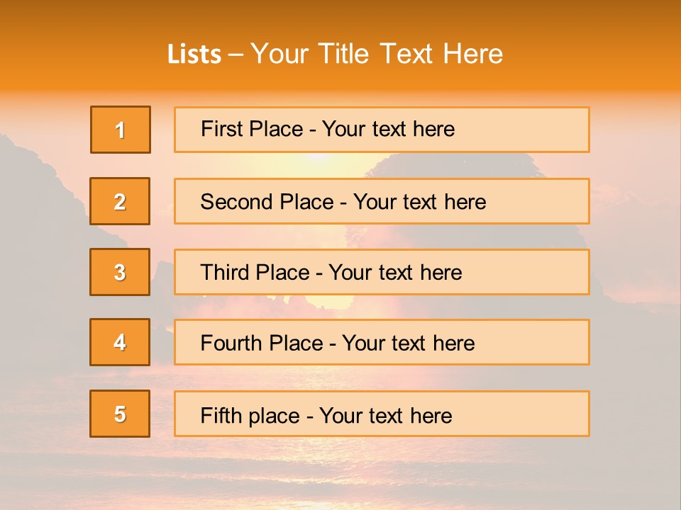 The Sun Is Setting Over A Body Of Water PowerPoint Template