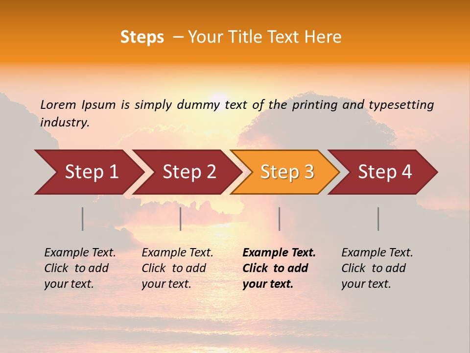 The Sun Is Setting Over A Body Of Water PowerPoint Template
