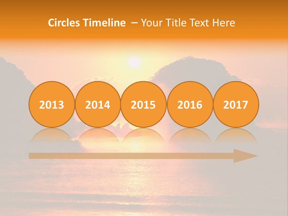 The Sun Is Setting Over A Body Of Water PowerPoint Template