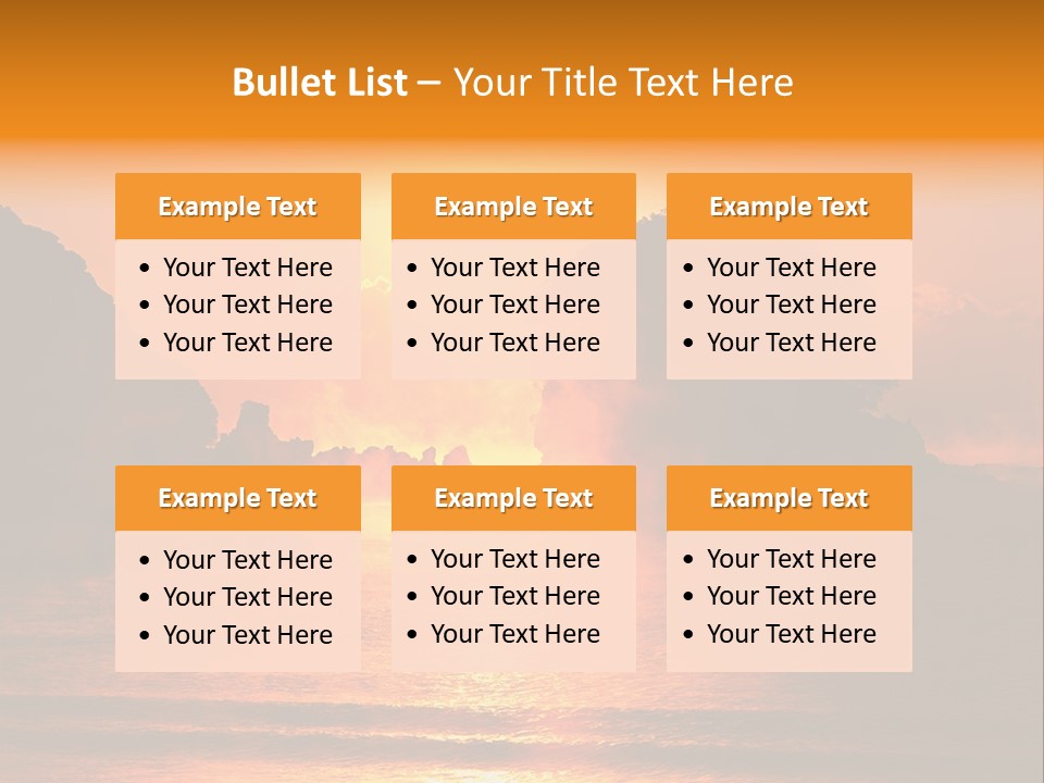 The Sun Is Setting Over A Body Of Water PowerPoint Template