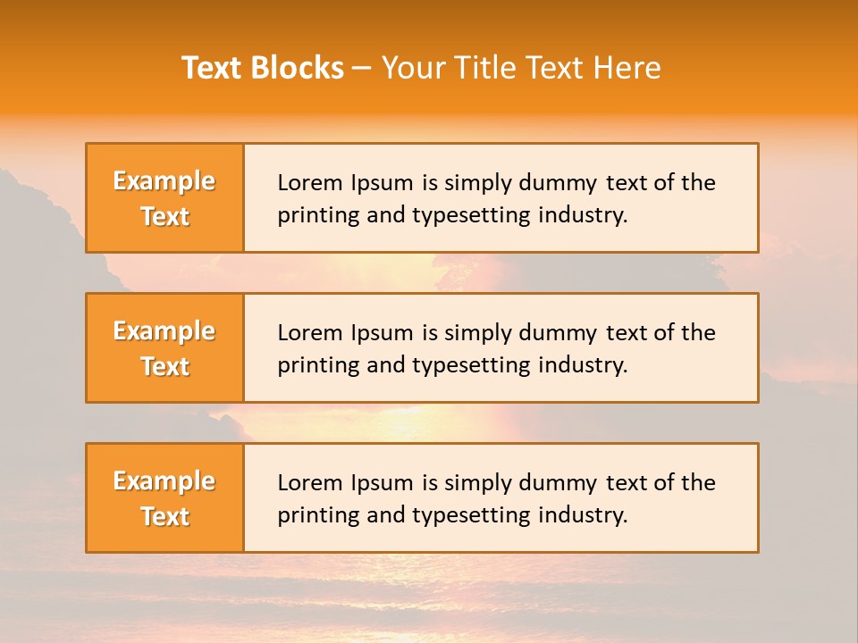The Sun Is Setting Over A Body Of Water PowerPoint Template