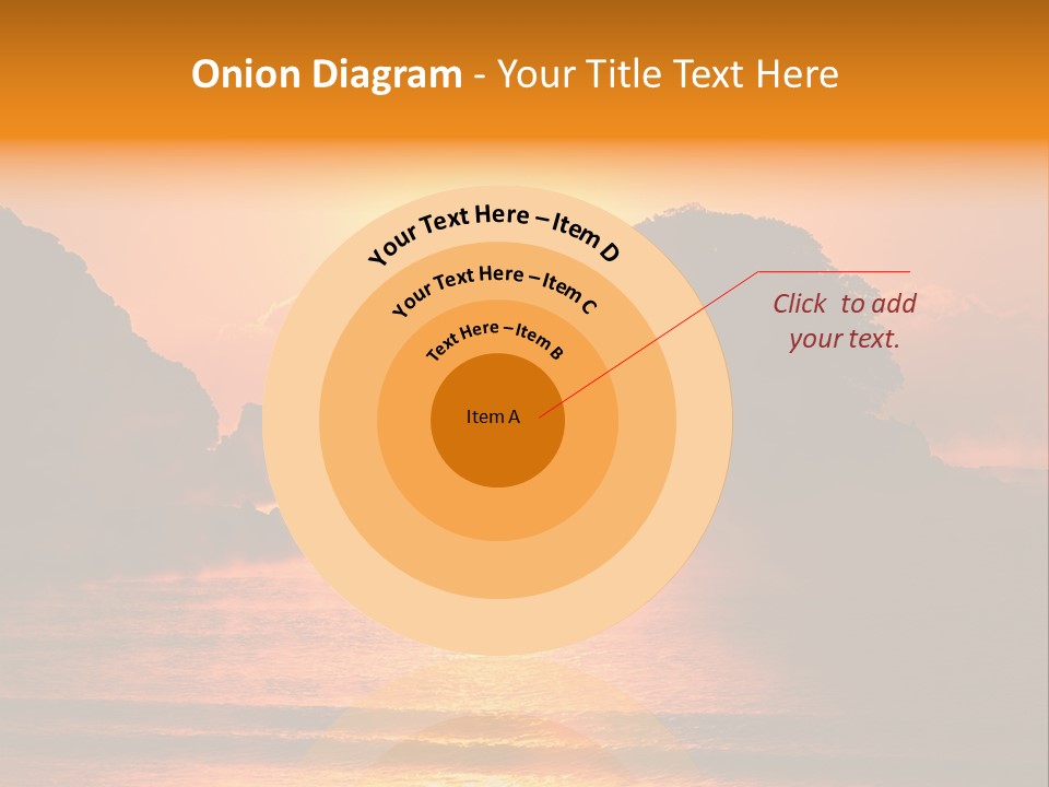 The Sun Is Setting Over A Body Of Water PowerPoint Template