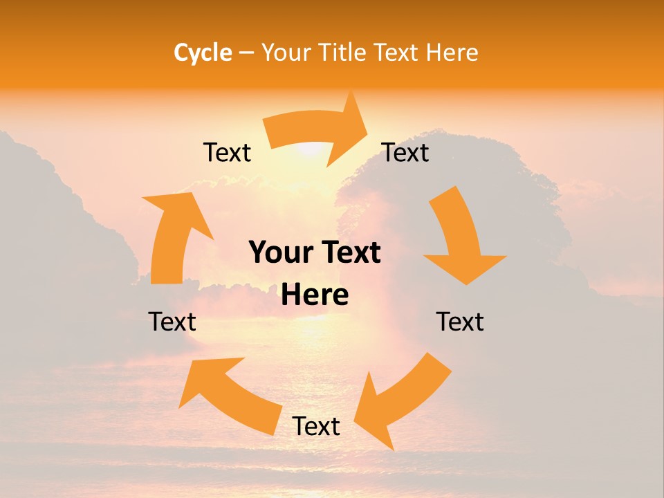 The Sun Is Setting Over A Body Of Water PowerPoint Template