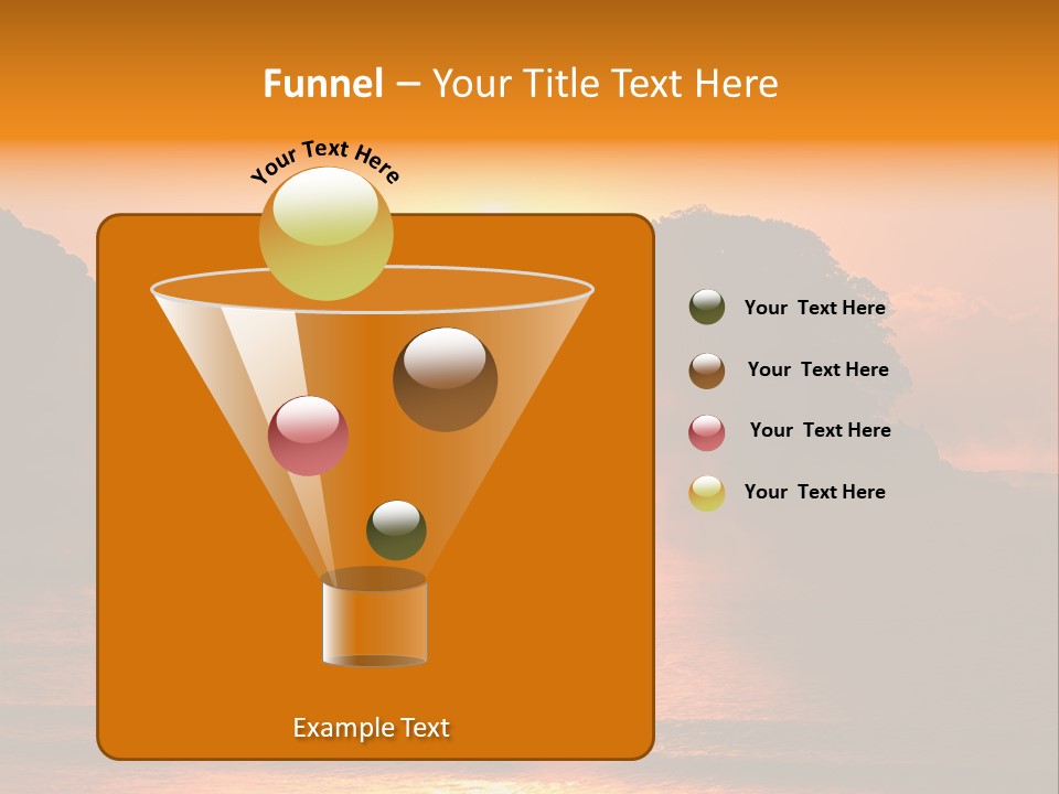 The Sun Is Setting Over A Body Of Water PowerPoint Template