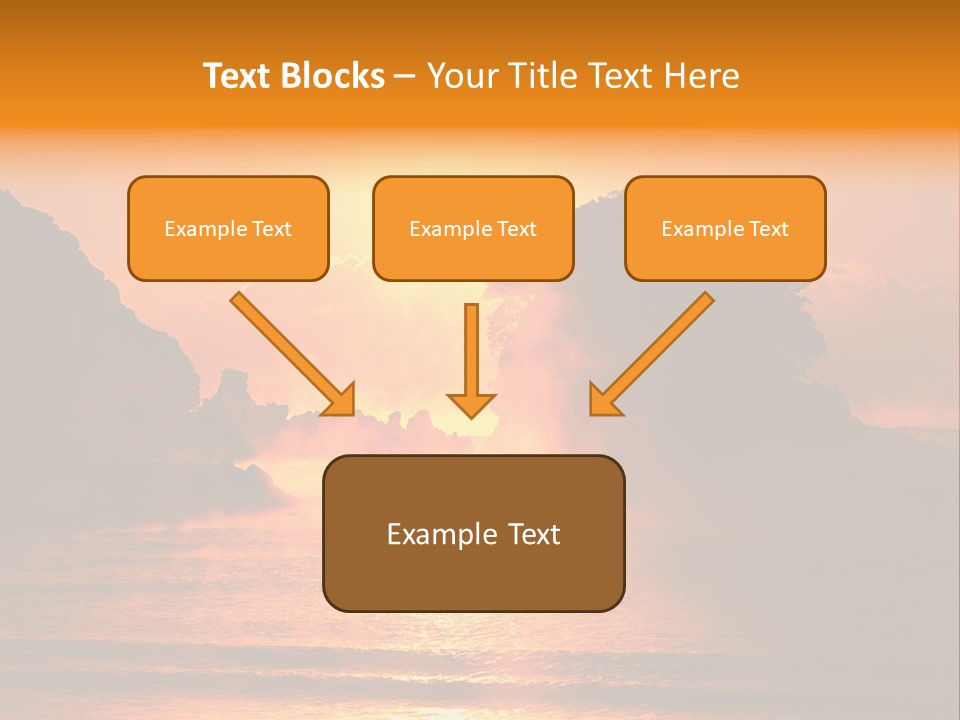 The Sun Is Setting Over A Body Of Water PowerPoint Template