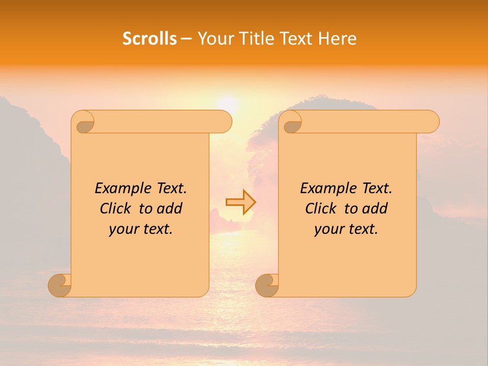 The Sun Is Setting Over A Body Of Water PowerPoint Template