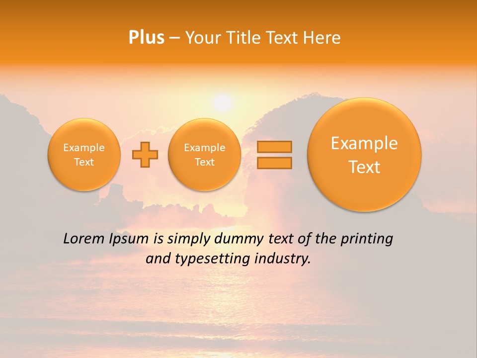 The Sun Is Setting Over A Body Of Water PowerPoint Template