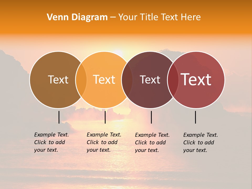 The Sun Is Setting Over A Body Of Water PowerPoint Template