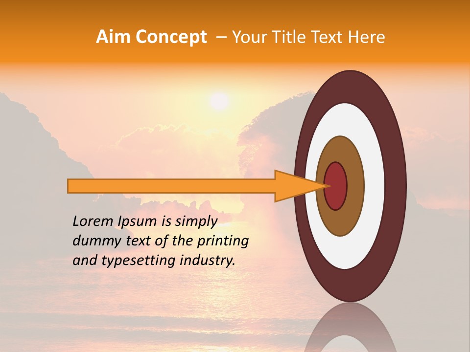 The Sun Is Setting Over A Body Of Water PowerPoint Template