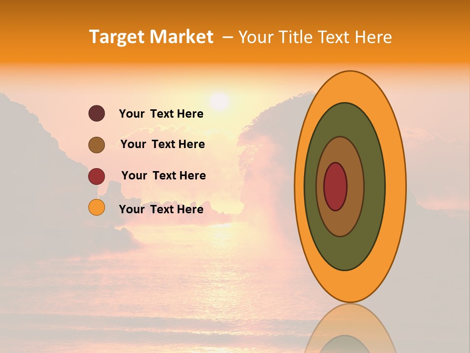 The Sun Is Setting Over A Body Of Water PowerPoint Template