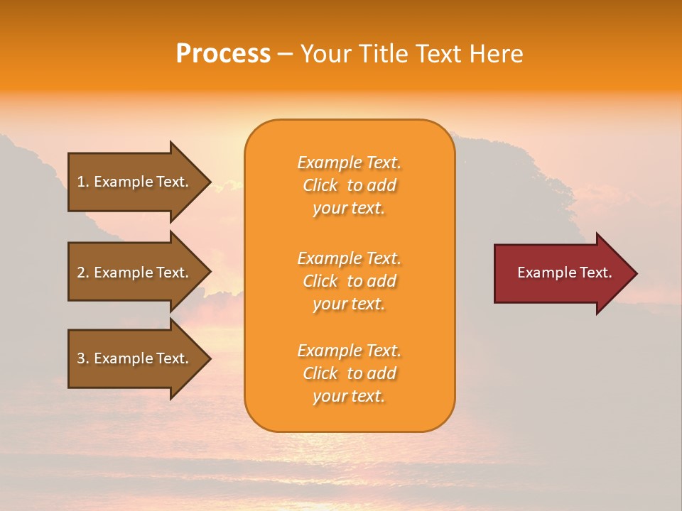 The Sun Is Setting Over A Body Of Water PowerPoint Template