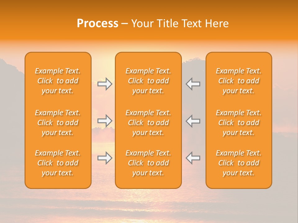 The Sun Is Setting Over A Body Of Water PowerPoint Template