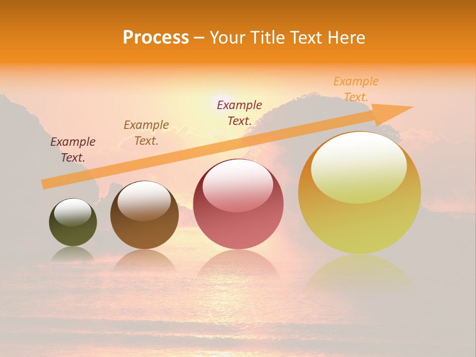 The Sun Is Setting Over A Body Of Water PowerPoint Template