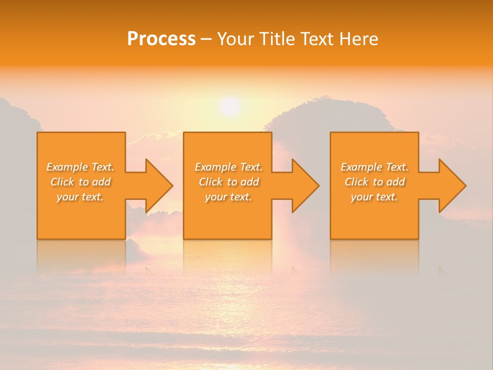 The Sun Is Setting Over A Body Of Water PowerPoint Template