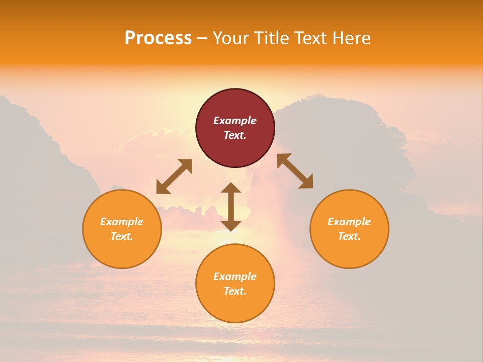 The Sun Is Setting Over A Body Of Water PowerPoint Template