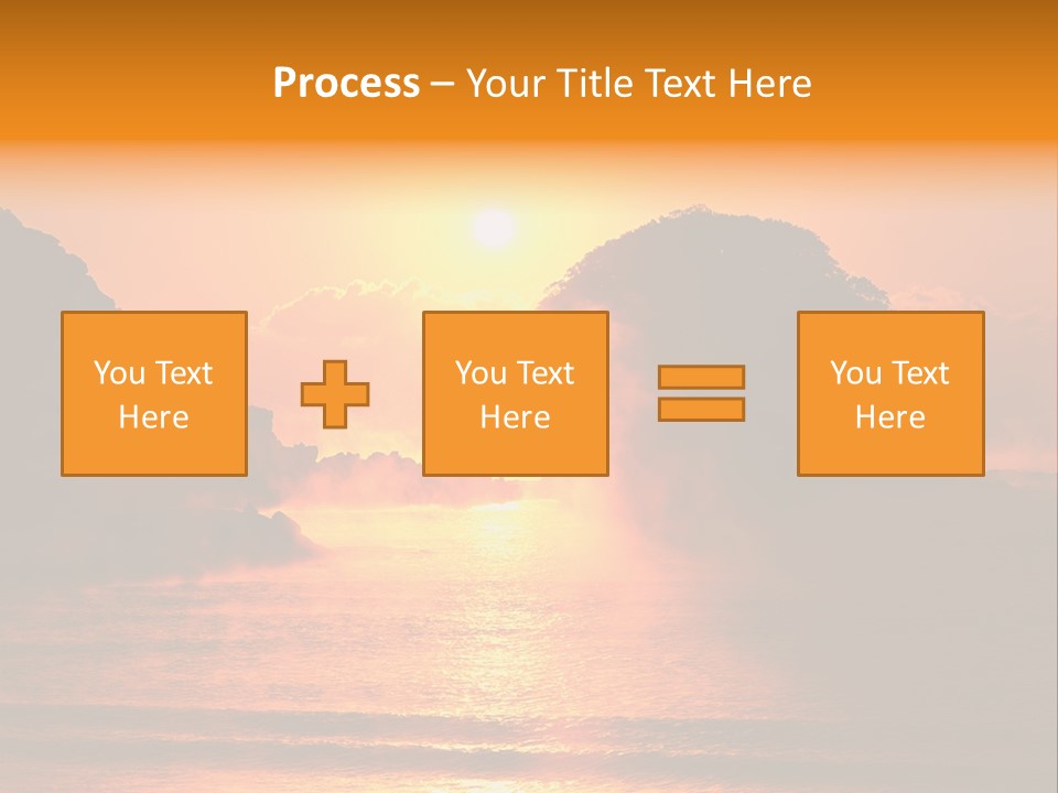 The Sun Is Setting Over A Body Of Water PowerPoint Template