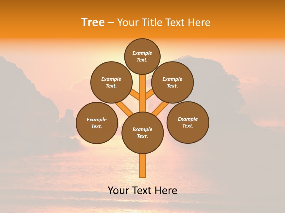 The Sun Is Setting Over A Body Of Water PowerPoint Template