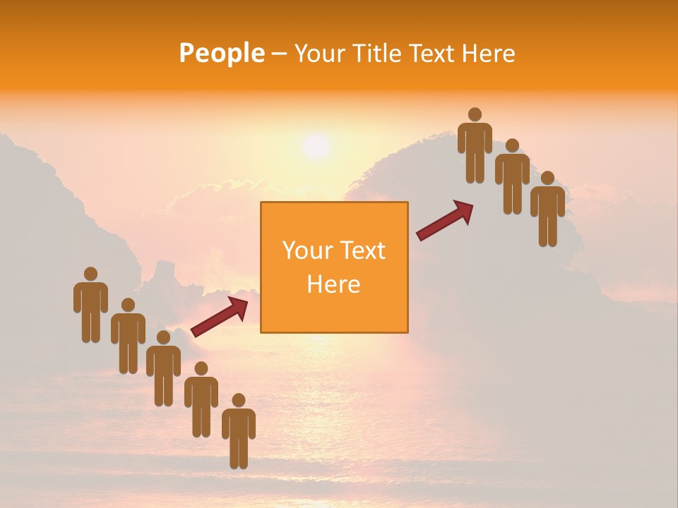 The Sun Is Setting Over A Body Of Water PowerPoint Template