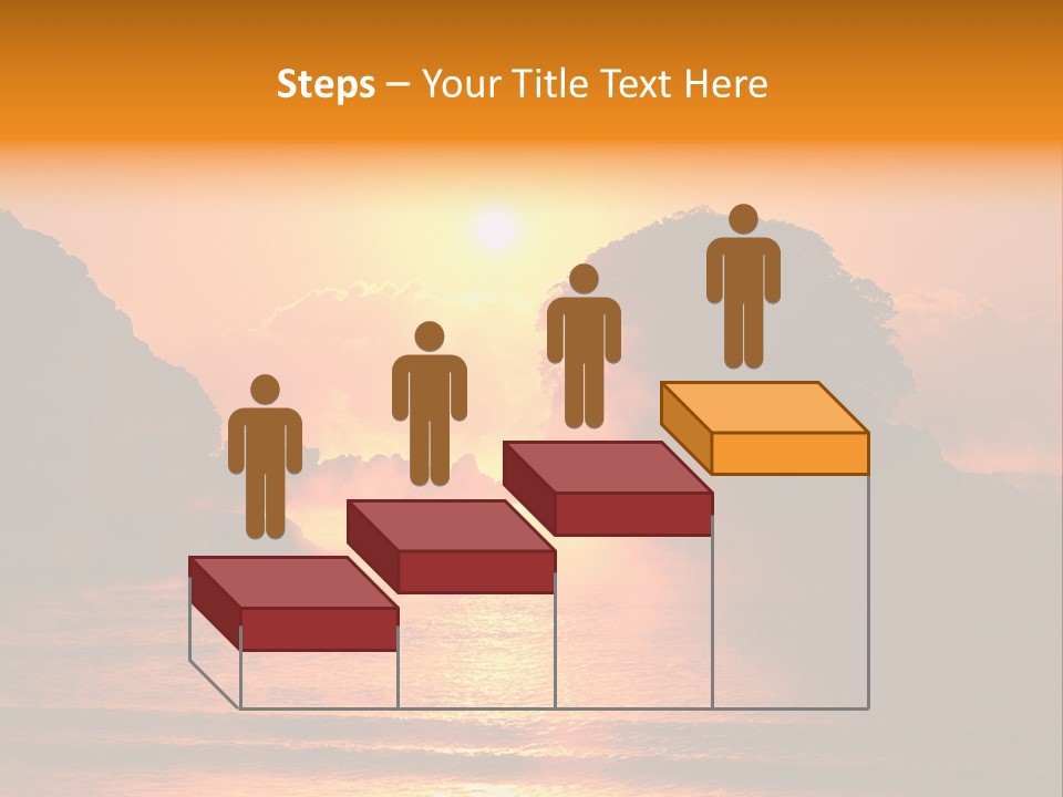 The Sun Is Setting Over A Body Of Water PowerPoint Template