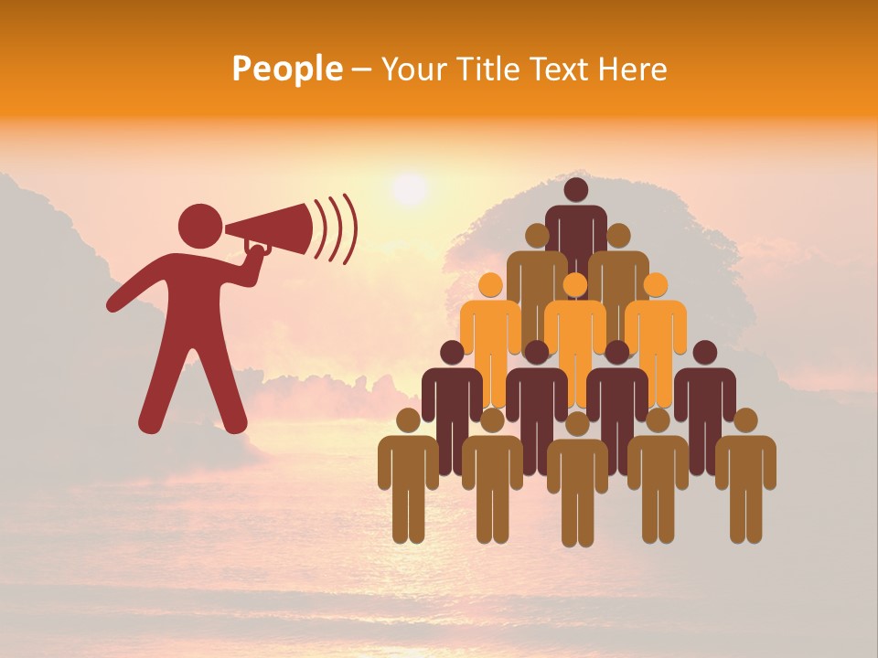 The Sun Is Setting Over A Body Of Water PowerPoint Template