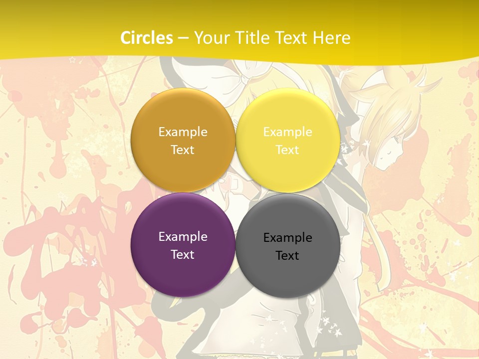 A Anime Character With A Yellow Background PowerPoint Template
