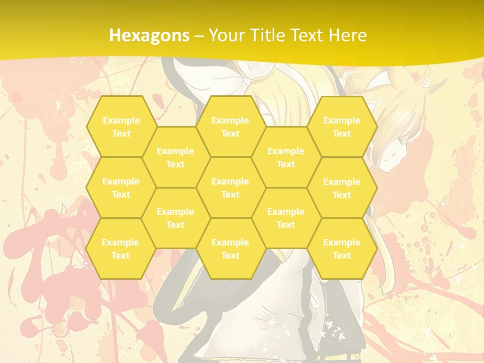 A Anime Character With A Yellow Background PowerPoint Template