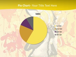 A Anime Character With A Yellow Background PowerPoint Template