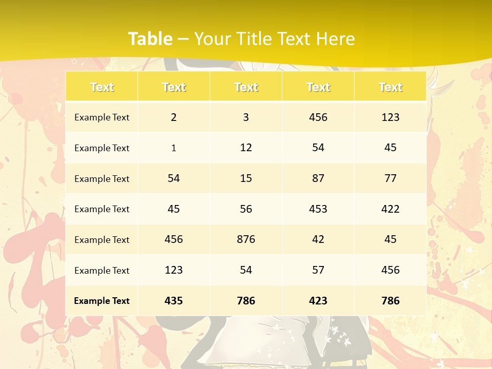 A Anime Character With A Yellow Background PowerPoint Template