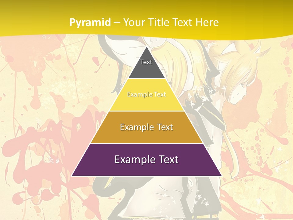 A Anime Character With A Yellow Background PowerPoint Template
