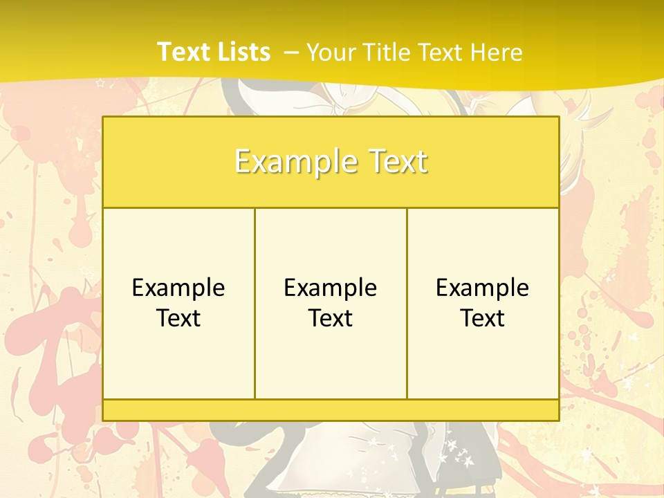 A Anime Character With A Yellow Background PowerPoint Template
